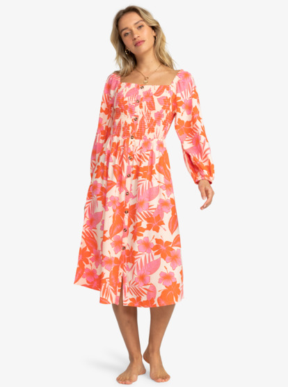 0 Womens Sunshine Spirit Midi Dress Orange ERJWD03766 Roxy