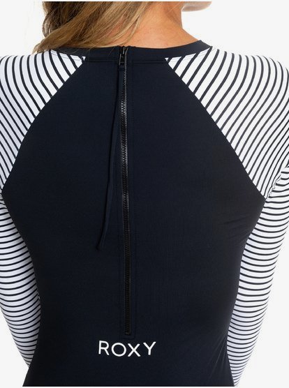 roxy women's stripe long sleeve rash guard