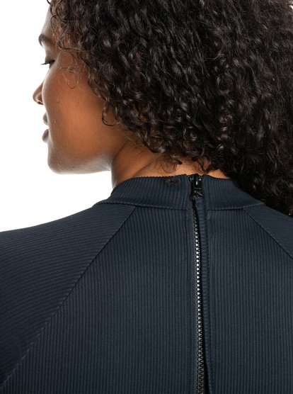 6 Womens Mind Of Freedom Long Sleeve UPF 50 One Piece Swimsuit Black ERJWR03458 Roxy