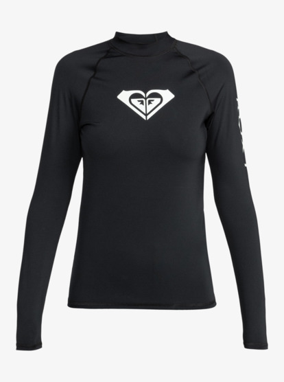 4 Whole Hearted Long Sleeve UPF 50 Rashguard Black ERJWR03547 Roxy
