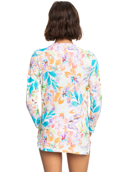 2 Sea Skippin UPF 50 Long Sleeve Rashguard White ERJWR03645 Roxy