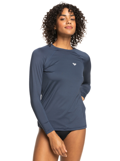 0 Essentials Long Sleeve Rashguard Blue ERJWR03699 Roxy