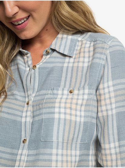 Roxy Womens Dream in Blue Flannel Shirt