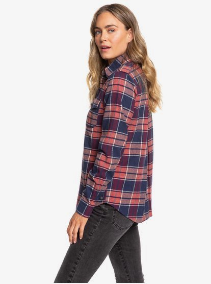 Roxy Womens Dream in Blue Flannel Shirt