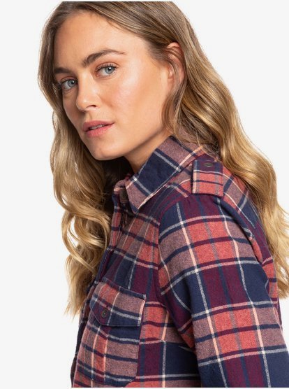 Roxy Womens Dream in Blue Flannel Shirt