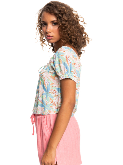 1 Shallow Love Short Sleeve Top Green ERJWT03544 Roxy