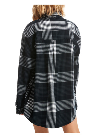 5 Let It Go Flannel - Long Sleeve Shirt for Women Black ERJWT03592 Roxy