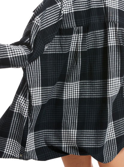 6 Let It Go Flannel - Long Sleeve Shirt for Women Black ERJWT03592 Roxy