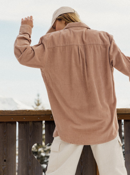 1 Let It Go Corduroy Long Sleeve Top Brown ERJWT03602 Roxy