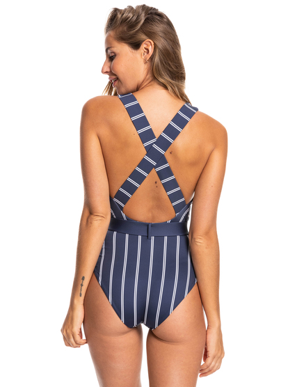 4 Womens Printed ROXY Love One-Piece Swimsuit Blue ERJX103441 Roxy