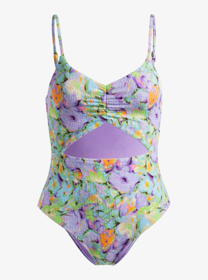 4 Womens Blumen One-Piece Swimsuit Purple ERJX103578 Roxy