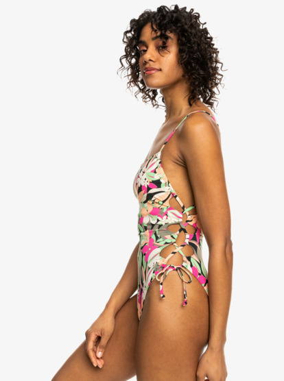 Printed Beach Classics - Cross Back One-Piece Swimsuit for Women