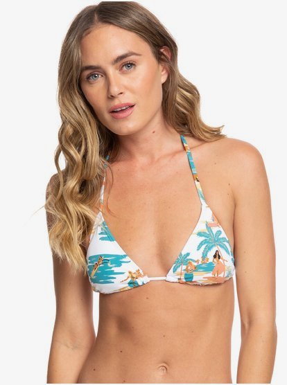 Roxy Womens Print Beach Classics Fix Reversible Tri Top