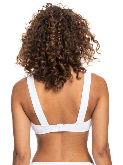 3 Roxy Love The Coco V Bralette Bikini Top White ERJX304644 Roxy