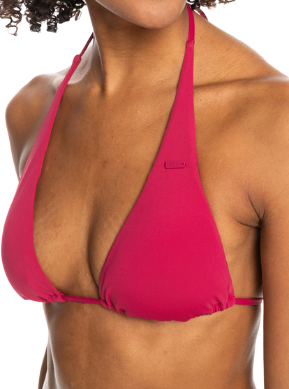 2 Beach Classics Tiki Triangle Bikini Top Pink ERJX304719 Roxy