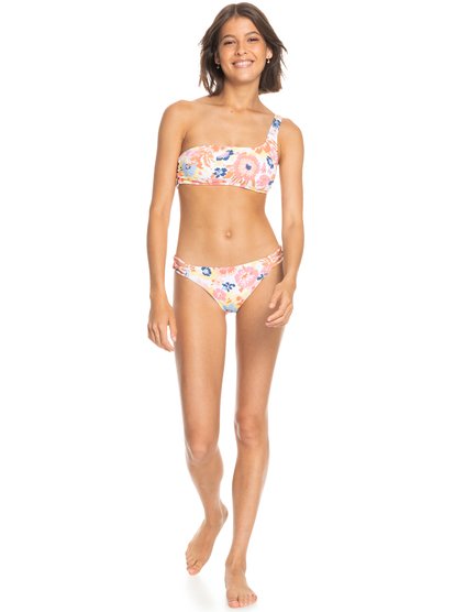 2 Printed Beach Classics Asymmetric Bikini Top White ERJX304724 Roxy