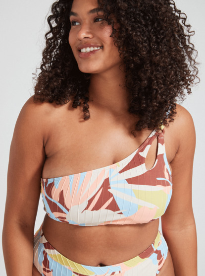1 Womens Floraldelic Assymetric Bikini Top  ERJX304866 Roxy
