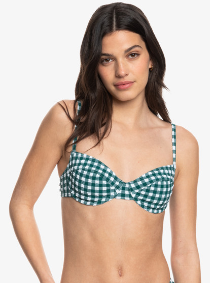 1 Womens The Plaid Pulse Underwired Separate Top Purple ERJX305174 Roxy