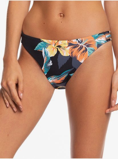 0 Printed Beach Classics Full Bikini Bottoms Black ERJX403872 Roxy