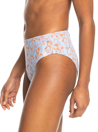 1 Womens Retro Isle Mid Waist Bikini Bottoms Blue ERJX404507 Roxy