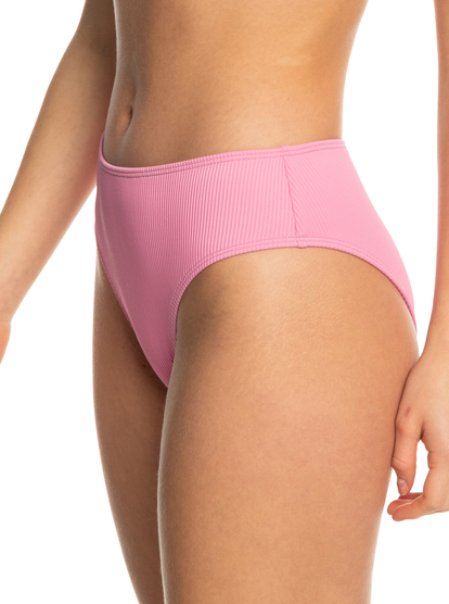 1 Roxy Active Rib High-leg Mod Bikini Bottoms Pink ERJX404574 Roxy