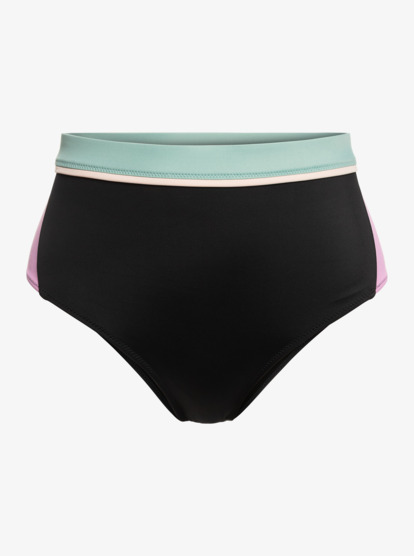 5 Roxy Active High Waist Bikini Bottoms Black ERJX404669 Roxy