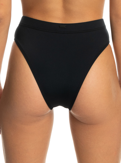 4 Womens Beach Classics Mid Waist Bikini Bottoms Black ERJX404705 Roxy
