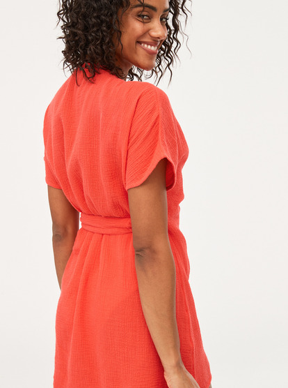 H&m red deals wrap dress