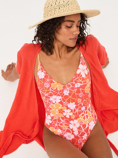 8 Womens Sweetest Summer Love Beach Wrapped Dress Red ERJX603377 Roxy