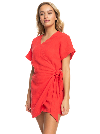 Red wrap sale dress mini