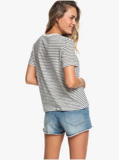 striped pocket tee womens