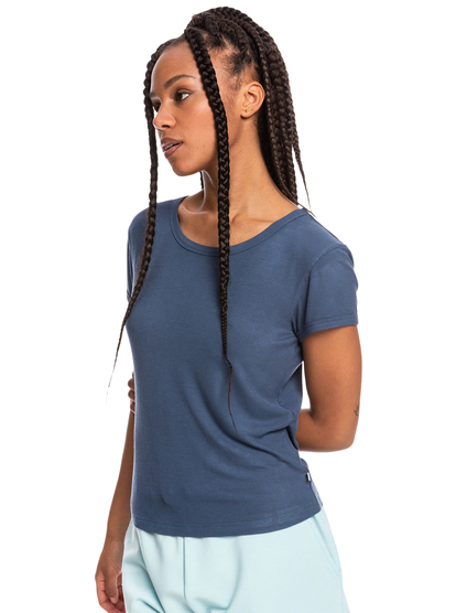3 Womens Frozen Night Short Sleeve T-Shirt Blue ERJZT05366 Roxy