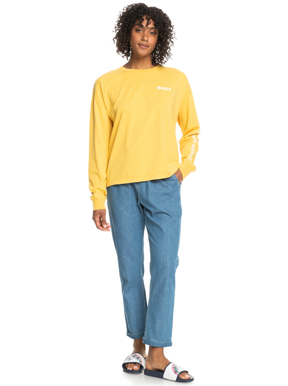 3 Beautiful Life - Longsleeve für Frauen Gelb ERJZT05417 Roxy