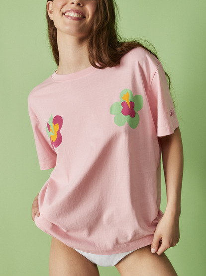 5 Keep A Breast Day 2022 - T-shirt pour Femme Rose ERJZT05442 Roxy