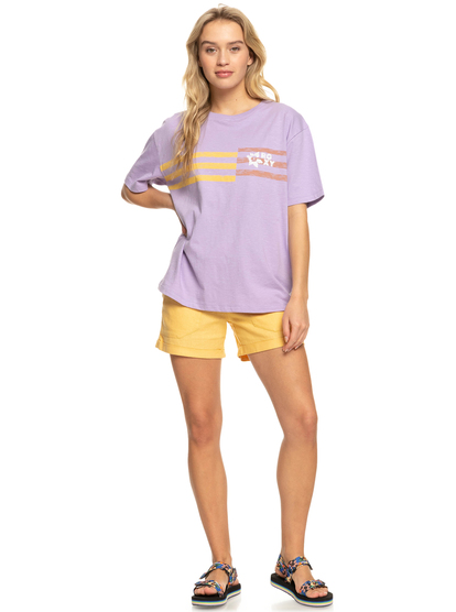 2 Vibrations Beach - T-shirt pour Femme Violet ERJZT05466 Roxy