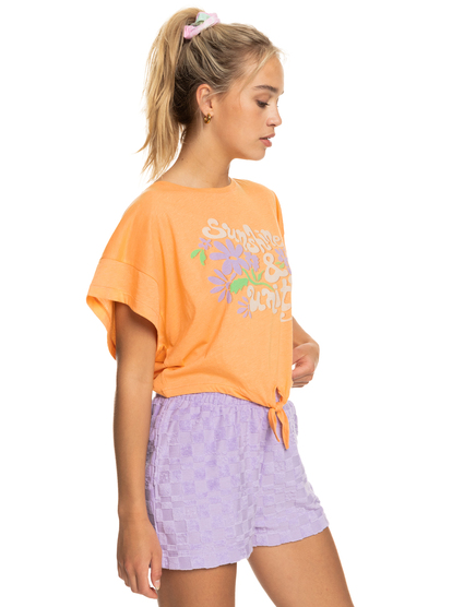 1 We Go To The Sea - Crop T-Shirt for Women Orange ERJZT05470 Roxy