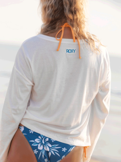 2 Roxy Life Love - Haut manches longues encolure en V pour Femme Blanc ERJZT05516 Roxy