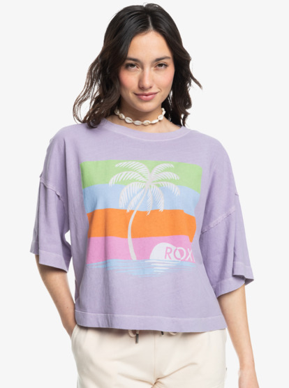 0 Womens Summer Flakes B T-Shirt Purple ERJZT05586 Roxy