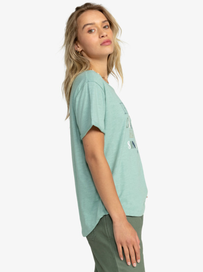 1 Ocean After - T-Shirt voor Dames Blue ERJZT05591 Roxy