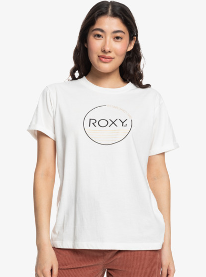 0 Womens Noon Ocean Loose Fit T-Shirt White ERJZT05698 Roxy