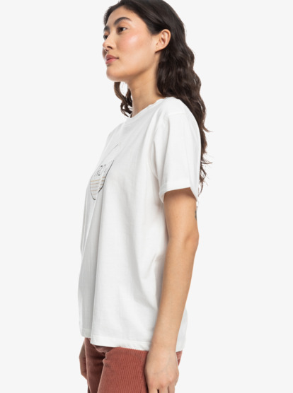 1 Womens Noon Ocean Loose Fit T-Shirt White ERJZT05698 Roxy