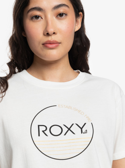 2 Womens Noon Ocean Loose Fit T-Shirt White ERJZT05698 Roxy