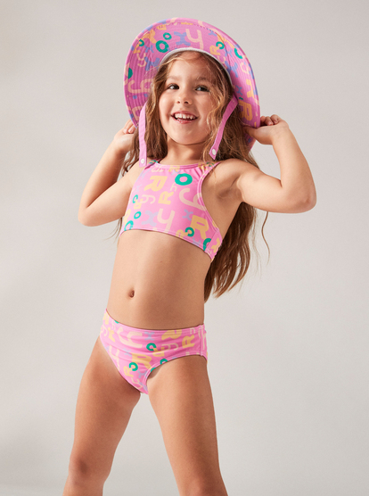 3 Girl's 2-7 Pudding Cake Floating Bucket Hat Pink ERLHA03139 Roxy
