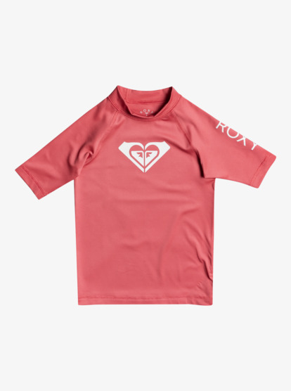 0 Whole Hearted - Licra de manga corta para Chicas 2-7 Rosa ERLWR03150 Roxy