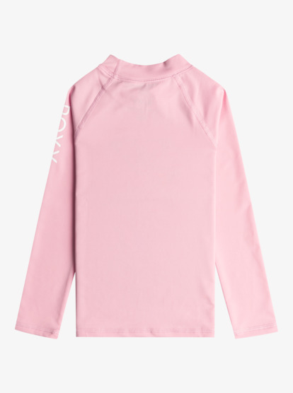 1 Girl's 2-7 Whole Hearted Long Sleeve UPF 50 Rashguard Pink ERLWR03225 Roxy