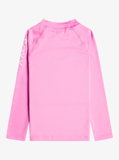 1 Girl's 2-7 Whole Hearted Long Sleeve UPF 50 Rashguard Pink ERLWR03225 Roxy