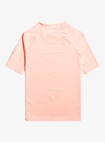 1 Girl's 2-7 Whole Hearted UPF 50 Short Sleeve Rashguard Pink ERLWR03230 Roxy
