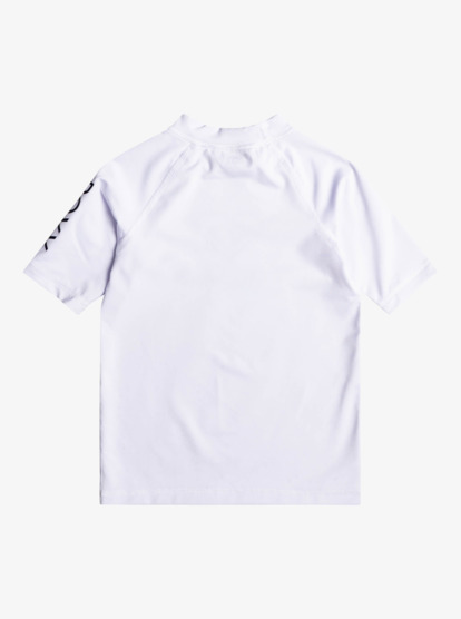 1 Girl's 2-7 Whole Hearted UPF 50 Short Sleeve Rashguard White ERLWR03230 Roxy
