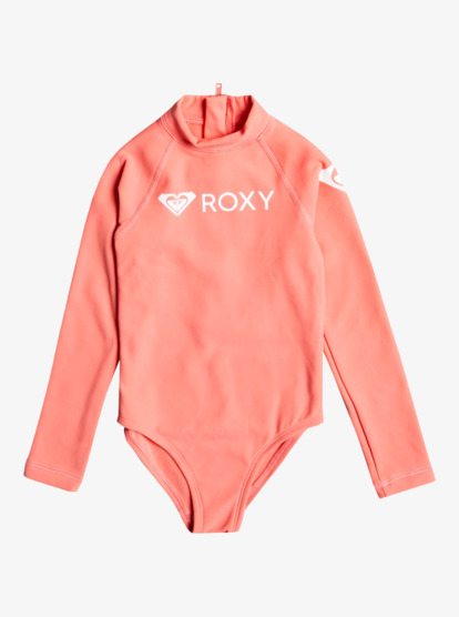 0 Girls 2-7 ROXY Heater Long Sleeve UPF 50 One-Piece Swimsuit Pink ERLWR03242 Roxy