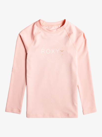 0 Girls 2-7 Beach Classics Long Sleeve UPF 50 Rash Vest Pink ERLWR03243 Roxy